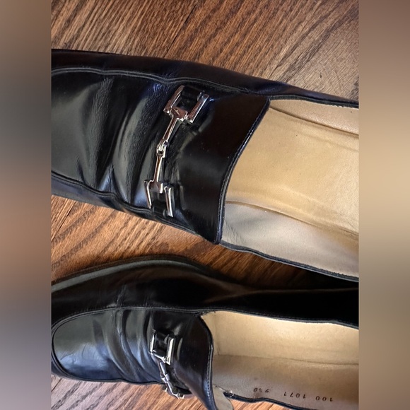 GUCCI womans black heeled square toe 2" heel size 9-1/2 - Picture 1 of 12